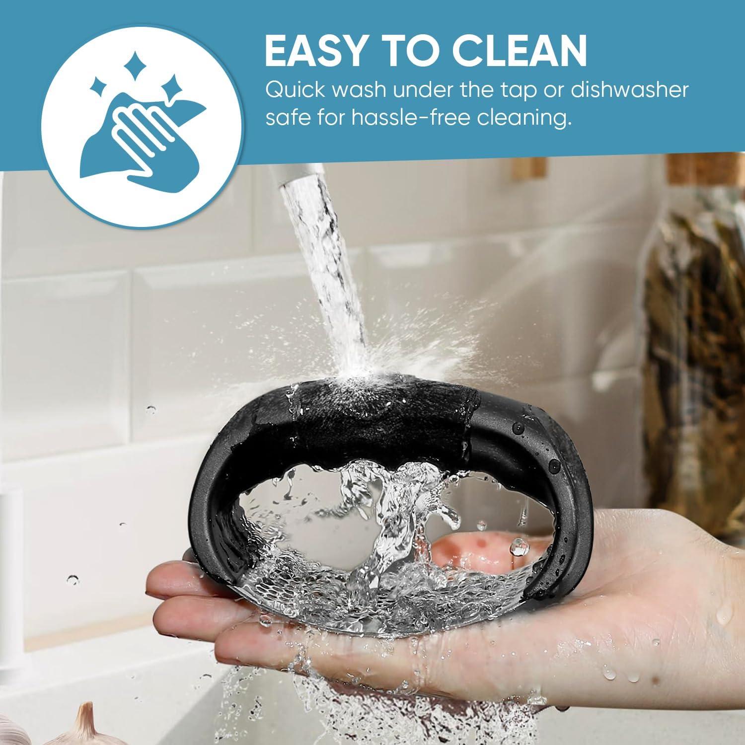 Prensa de Ajo Fourteen Homes Acero Inoxidable Negro 67g