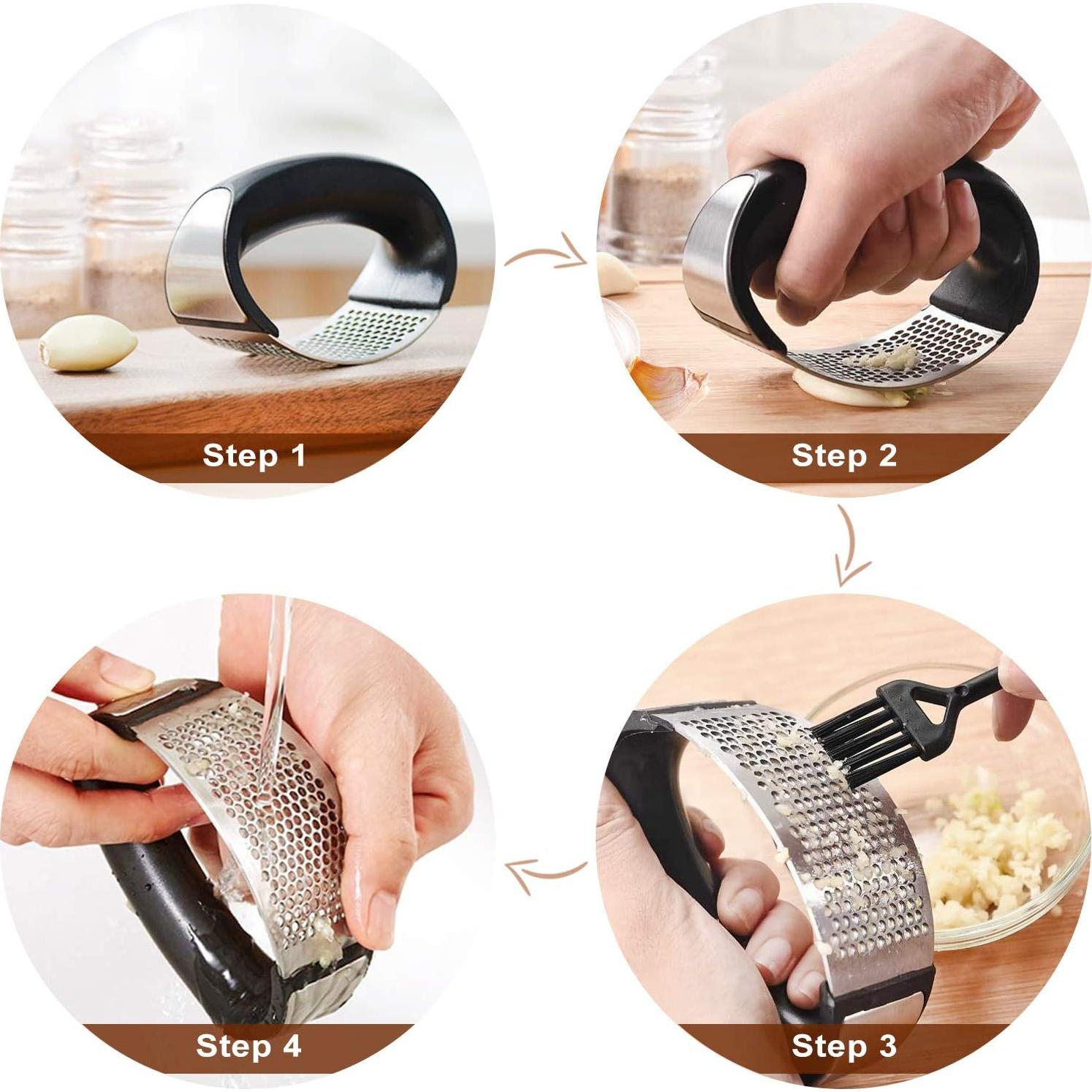 Prensa de Ajo WEPPC de Acero Inoxidable Ergonómica 130g