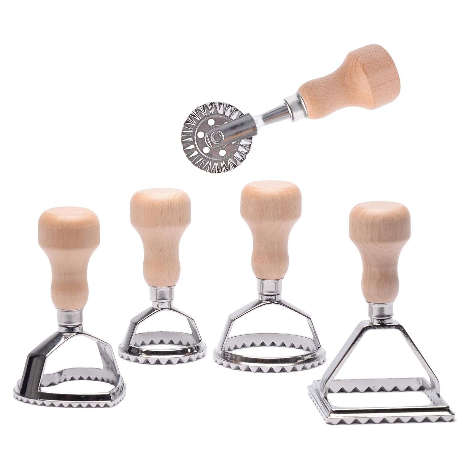 Cortador de Ravioles MASTER FENG con Rodillo y Moldes