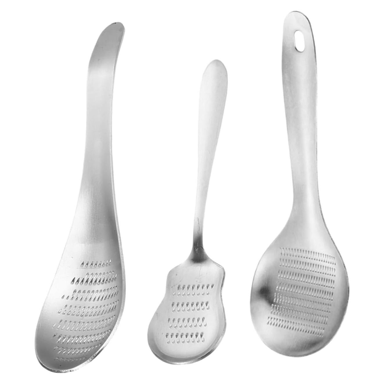 Set 3 Piezas Prensa de Ajo y Jengibre GOOHOCHY Acero Inoxidable