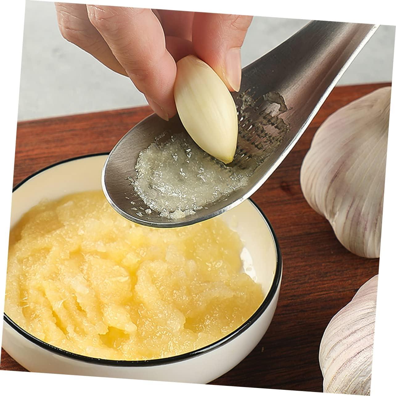 Set 3 Piezas Prensa de Ajo y Jengibre GOOHOCHY Acero Inoxidable