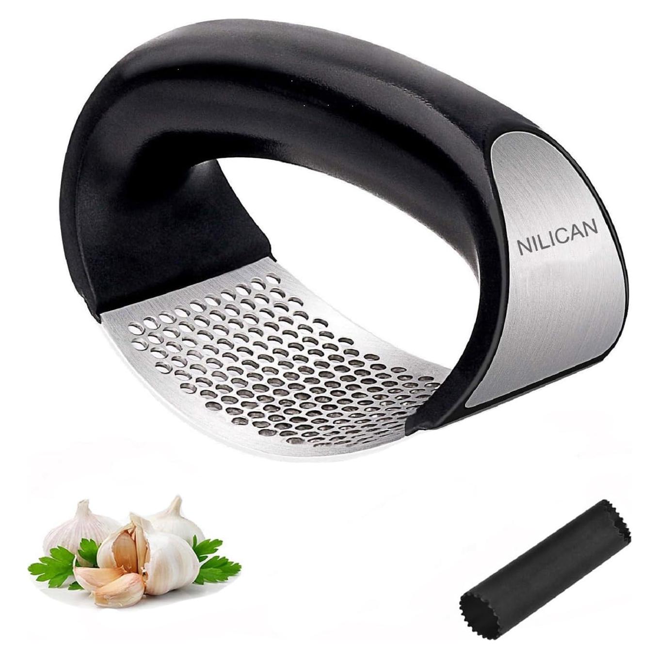 Prensador de Ajo y Jengibre Acero Inoxidable Ergonomico