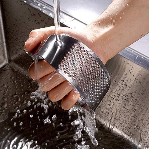 Prensador de Ajo y Jengibre Acero Inoxidable Ergonomico