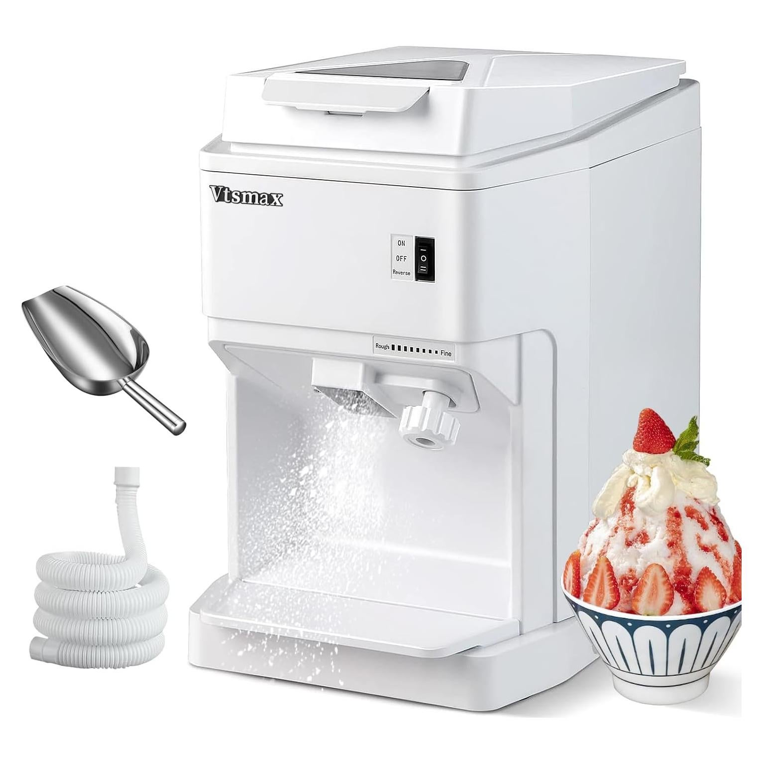 Trituradora de Hielo Vtsmax 350W Ajustable 440kg/h para Fiestas