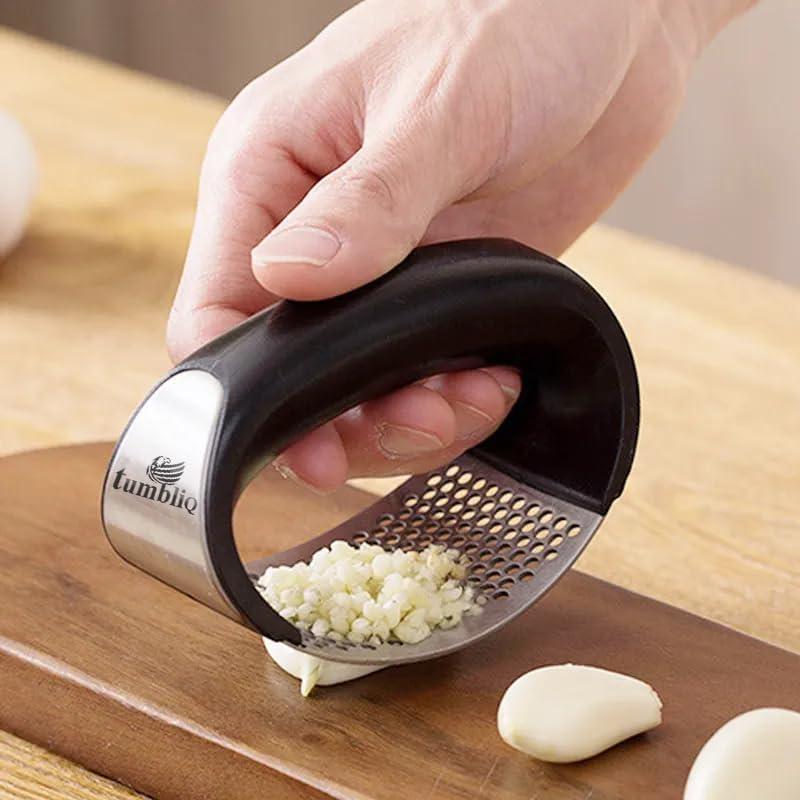 Prensa de Ajo TumbliQ Acero Inoxidable 3 Piezas