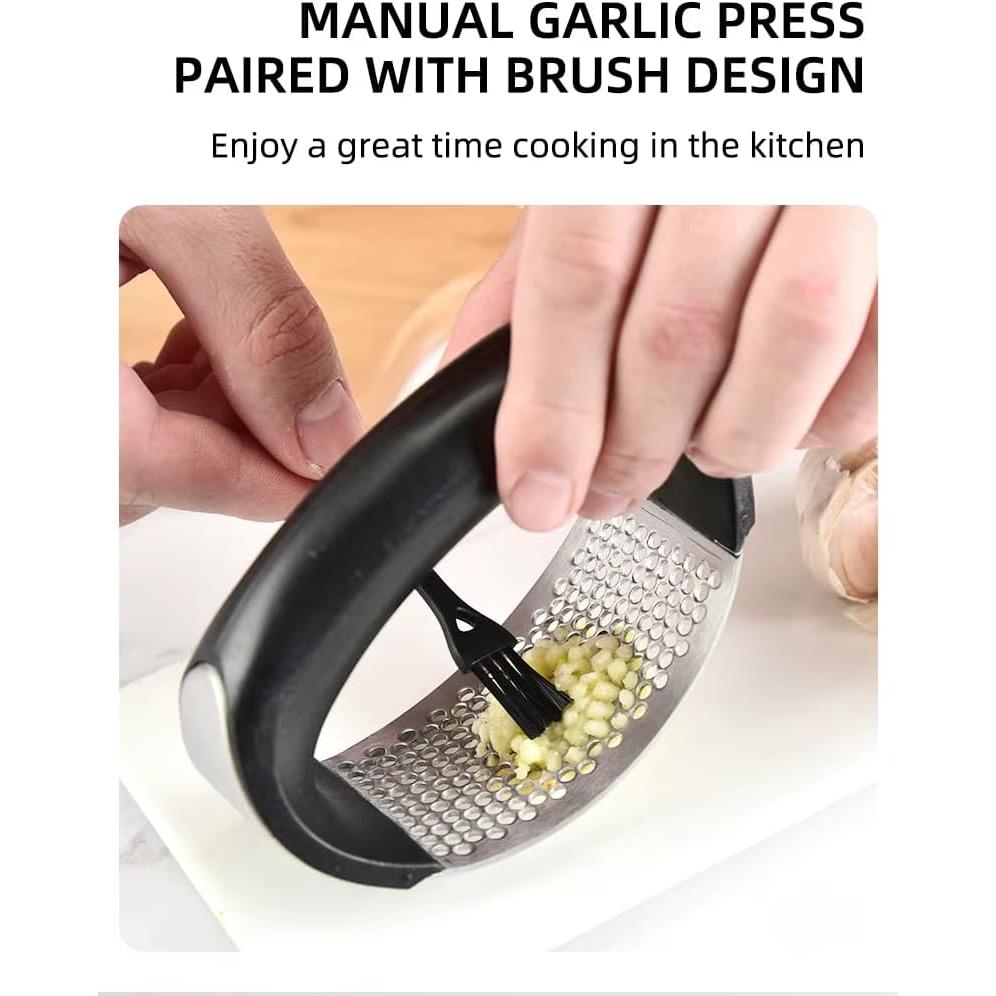 Prensa de Ajo TumbliQ Acero Inoxidable 3 Piezas