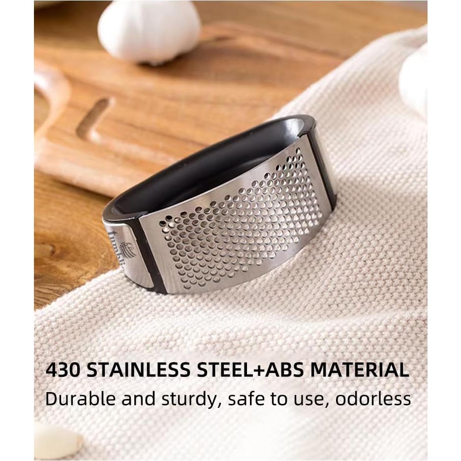 Prensa de Ajo TumbliQ Acero Inoxidable 3 Piezas