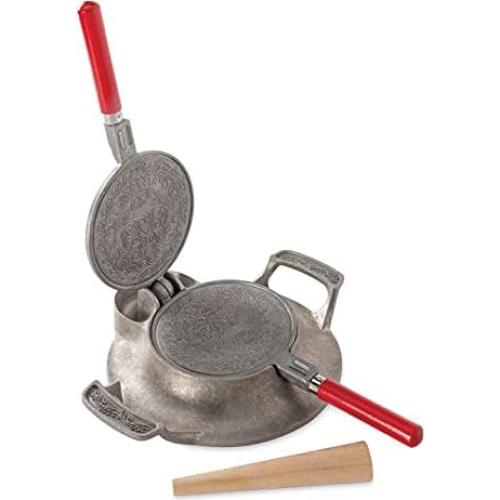 Hierro para Krumkake Nordic Ware 33x26cm con recetas