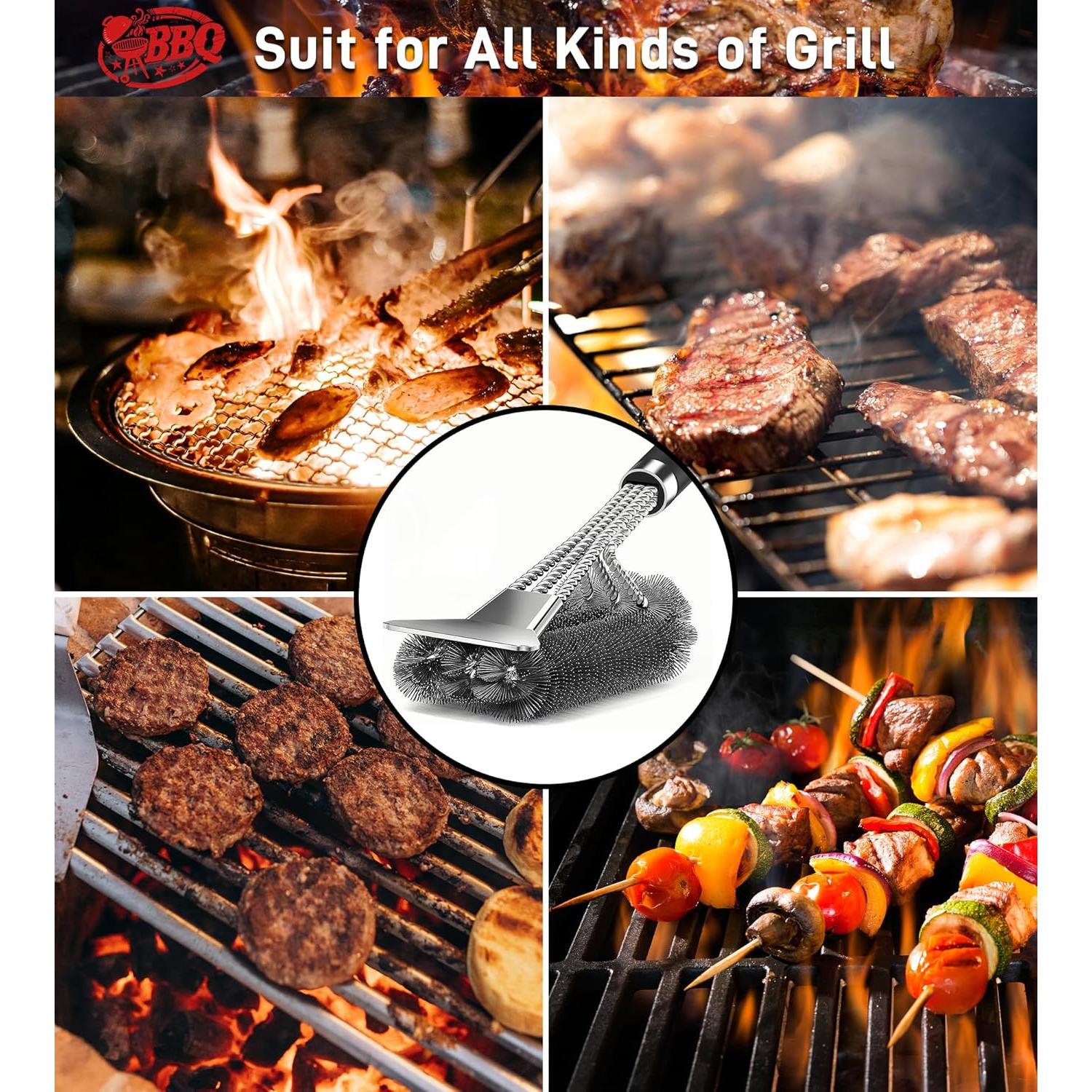 TNTOR Cepillo para Parrilla con Raspador y Abrebotellas