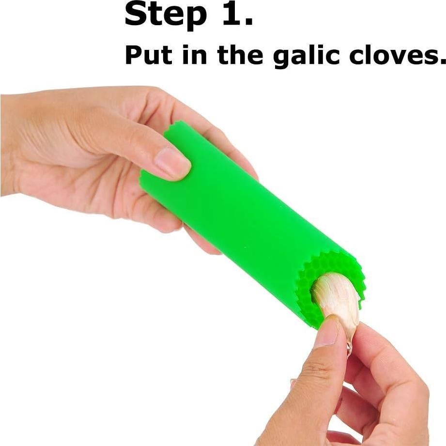 Rodillo Pelador de Ajo Sinnsally Silicona 14.99 cm 3 Colores