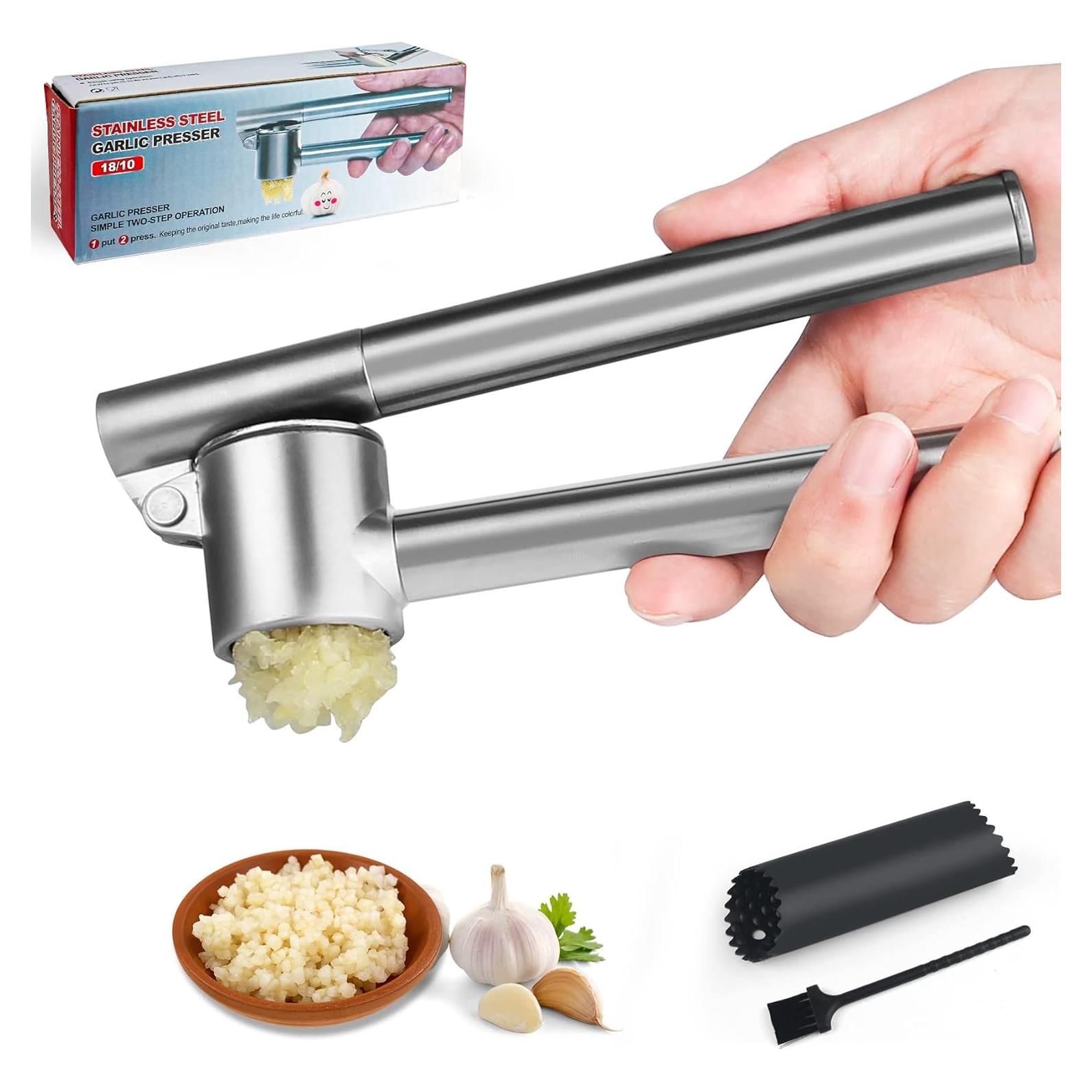 Prensa de Ajo y Picadora XiangGuanQianYing Acero Inoxidable