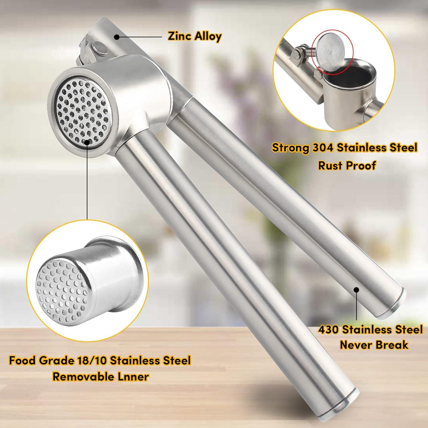 Prensa de Ajo y Picadora XiangGuanQianYing Acero Inoxidable