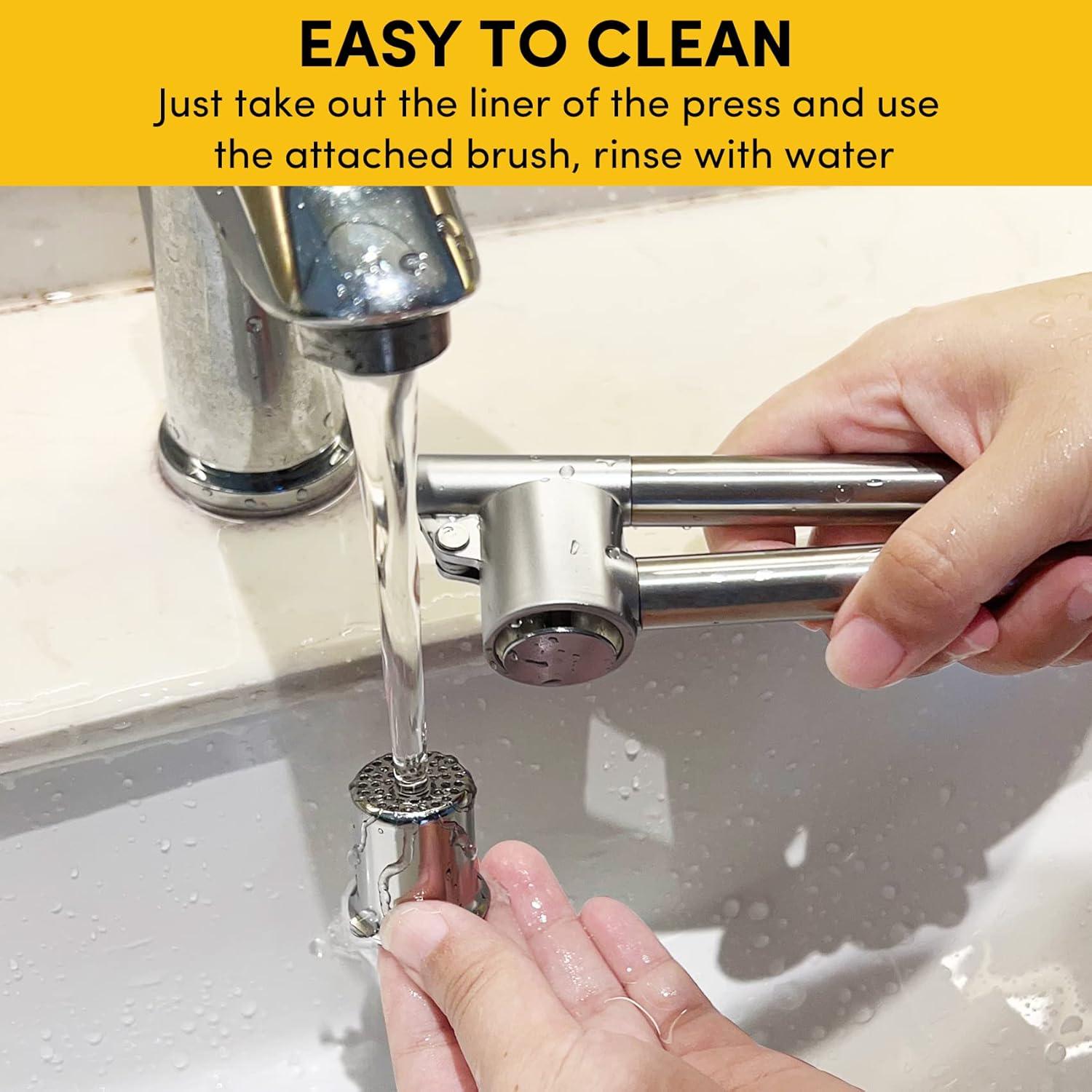 Prensa de Ajo y Picadora XiangGuanQianYing Acero Inoxidable