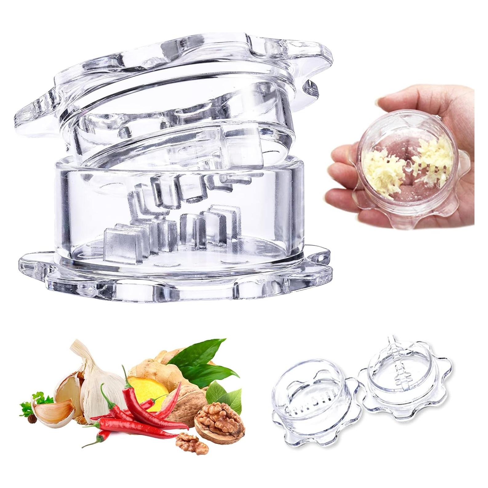 Prensa de Ajo Manual YMPEKA de Plástico y Acero Inoxidable