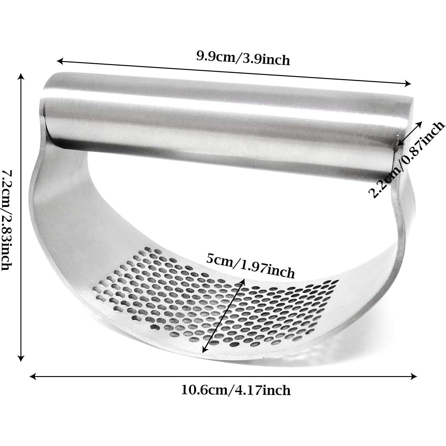 Prensa de Ajo Manual Honbay Acero Inoxidable 10.6x5 cm