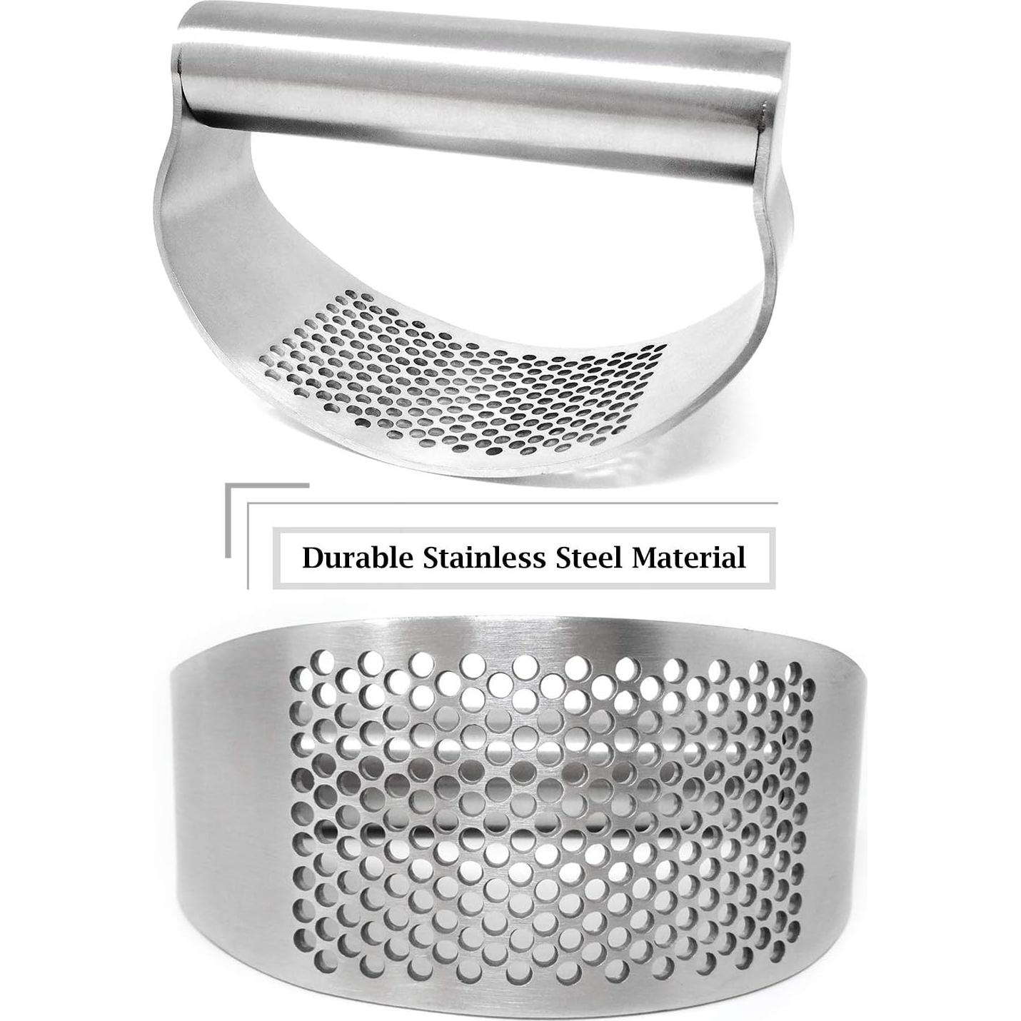 Prensa de Ajo Manual Honbay Acero Inoxidable 10.6x5 cm