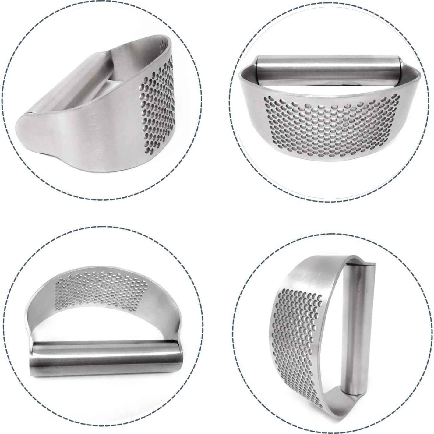 Prensa de Ajo Manual Honbay Acero Inoxidable 10.6x5 cm