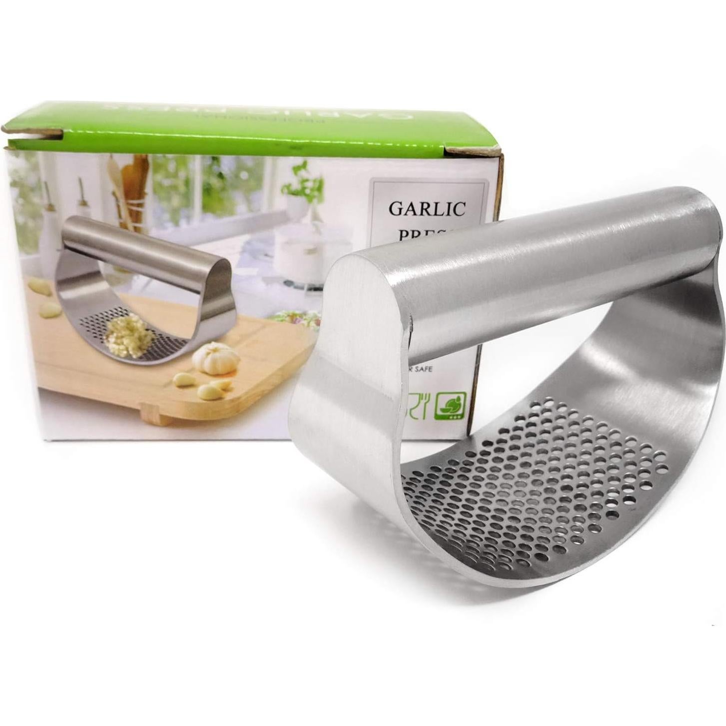 Prensa de Ajo Manual Honbay Acero Inoxidable 10.6x5 cm