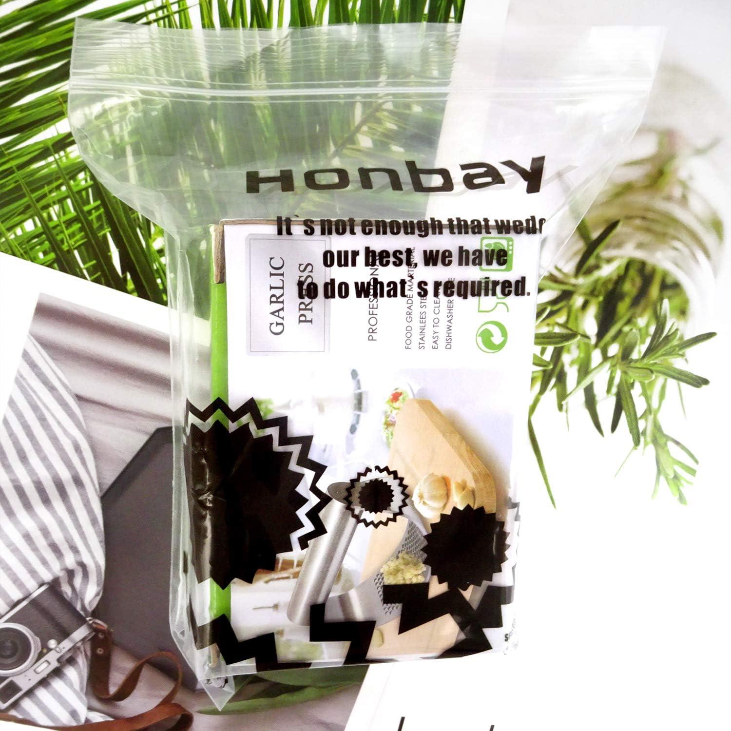 Prensa de Ajo Manual Honbay Acero Inoxidable 10.6x5 cm