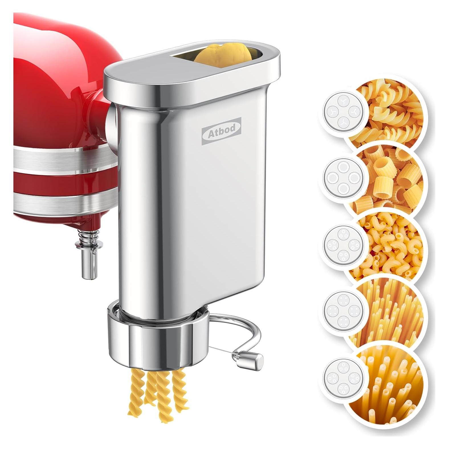 Prensa de Pasta Gourmet Atbod para Kitchenaid - 5 Discos Intercambiables