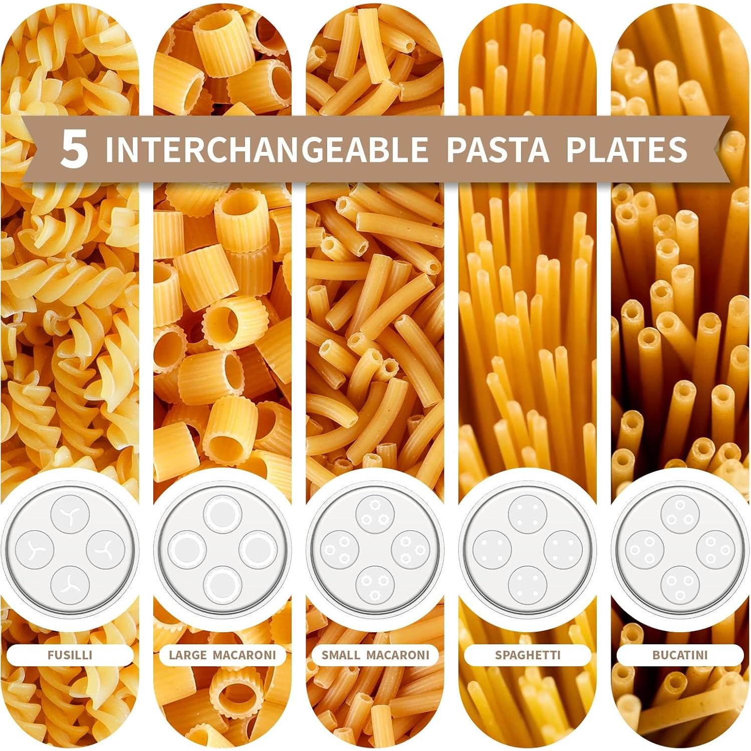 Prensa de Pasta Gourmet Atbod para Kitchenaid - 5 Discos Intercambiables