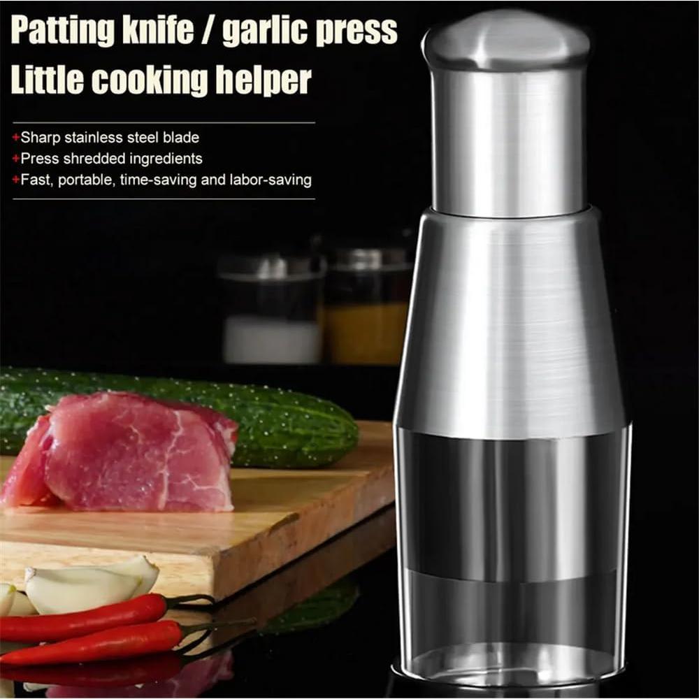 Picador de Ajo Manual Genérico Acero Inoxidable 16x5.8cm