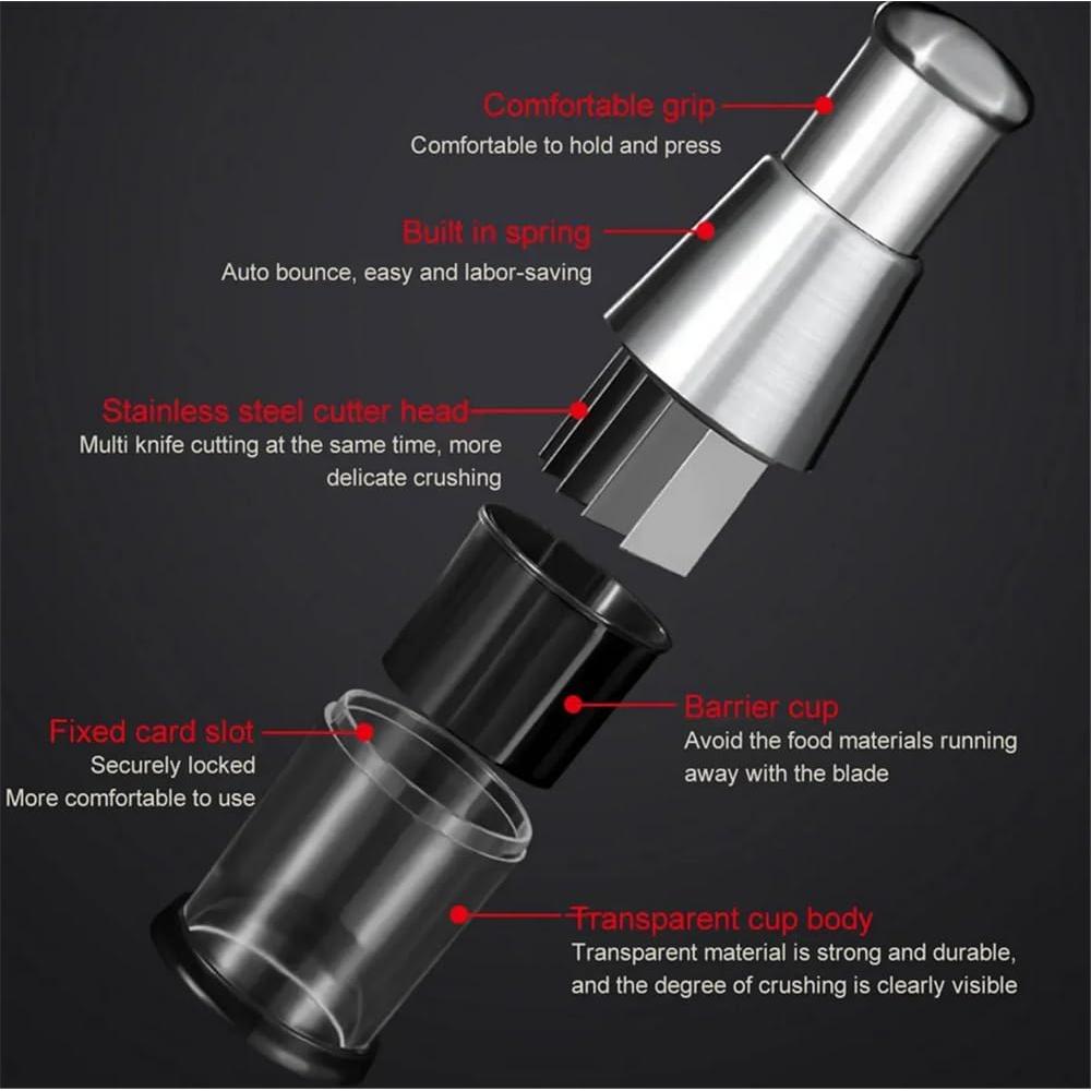 Picador de Ajo Manual Genérico Acero Inoxidable 16x5.8cm