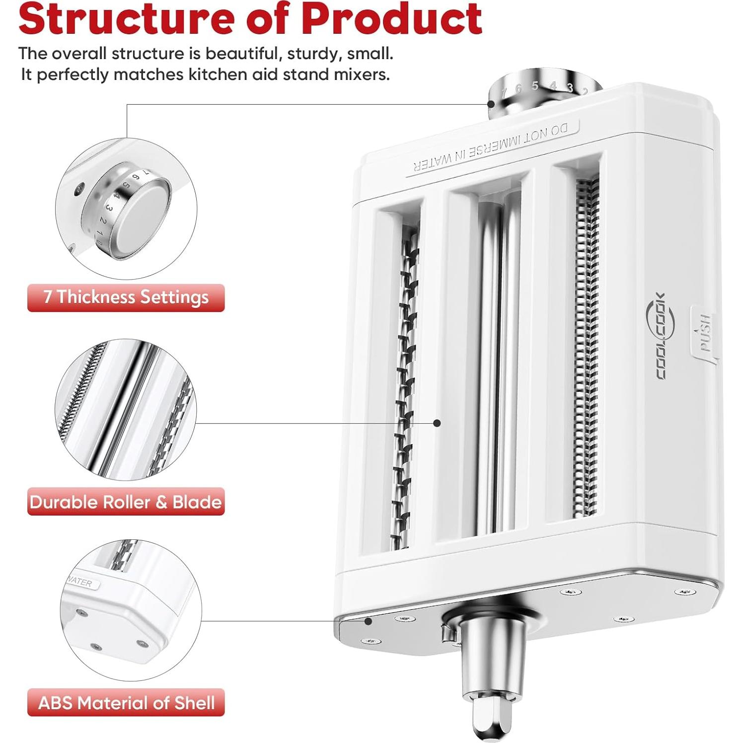 Accesorio de Pasta Coolcook para Batidora KitchenAid 3 en 1