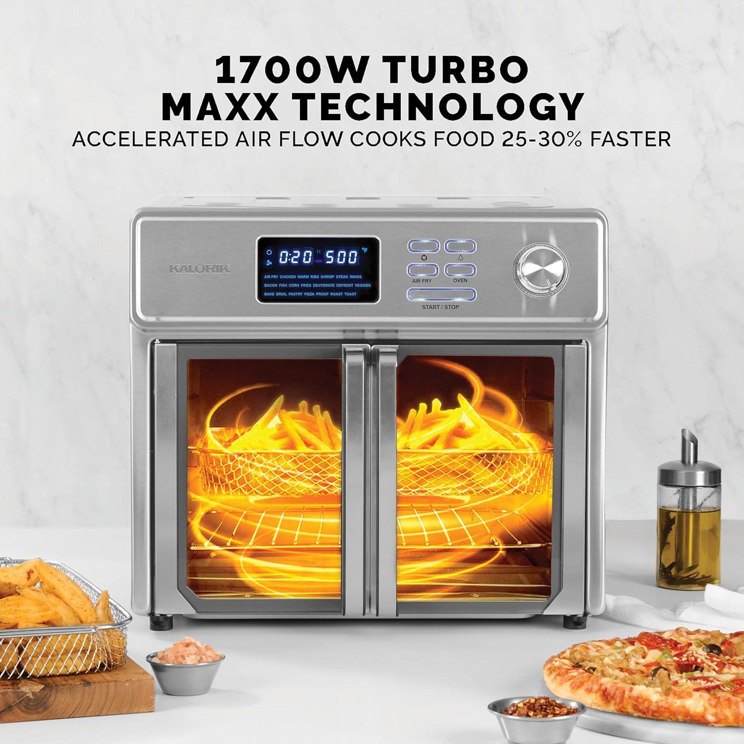 Horno de Aire Kalorik MAXX 26 Cuartos 10-en-1 Acero Inoxidable