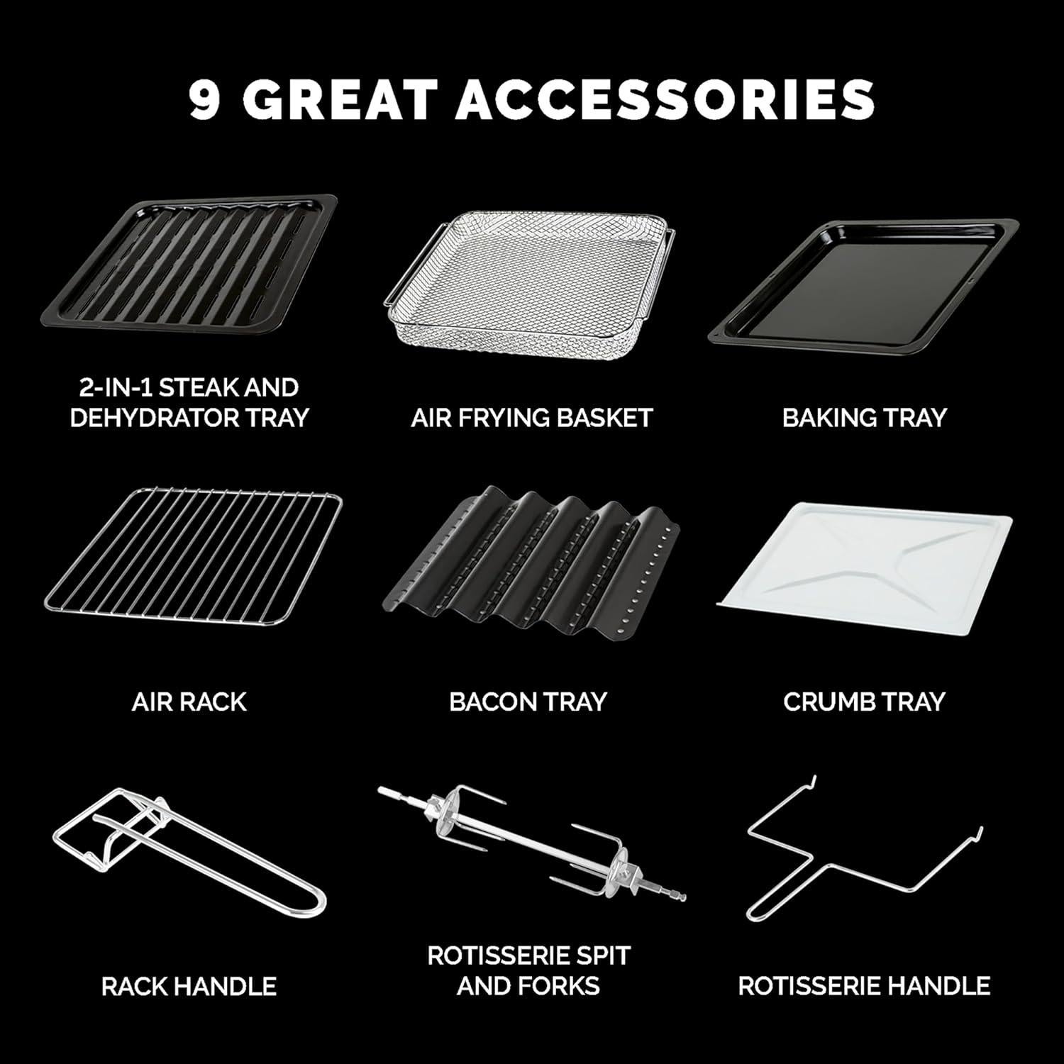 Horno de Aire Kalorik MAXX 26 Cuartos 10-en-1 Acero Inoxidable