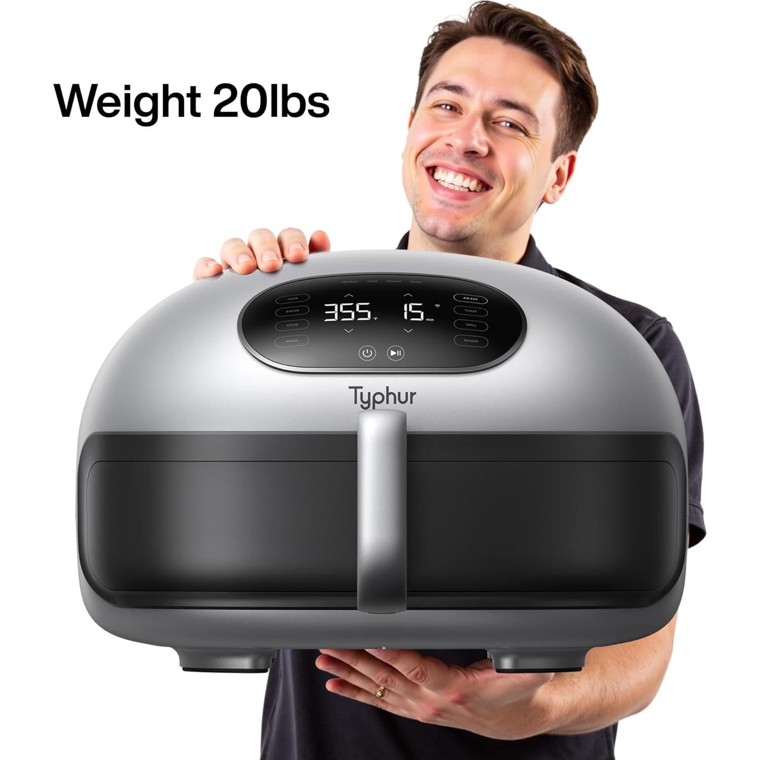 Freidora de Aire Typhur Dome 2 Digital 5.6L Autolimpiante