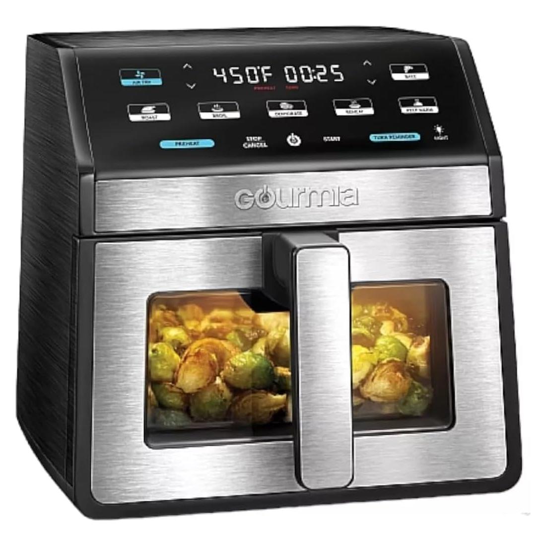 Freidora de Aire Digital Gourmia 7.5L con Ventana y Luz