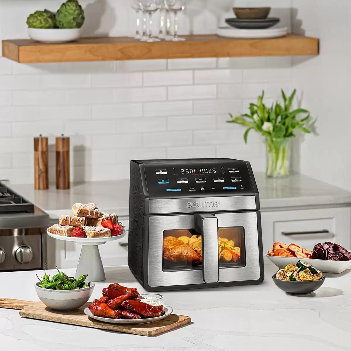 Freidora de Aire Digital Gourmia 7.5L con Ventana y Luz