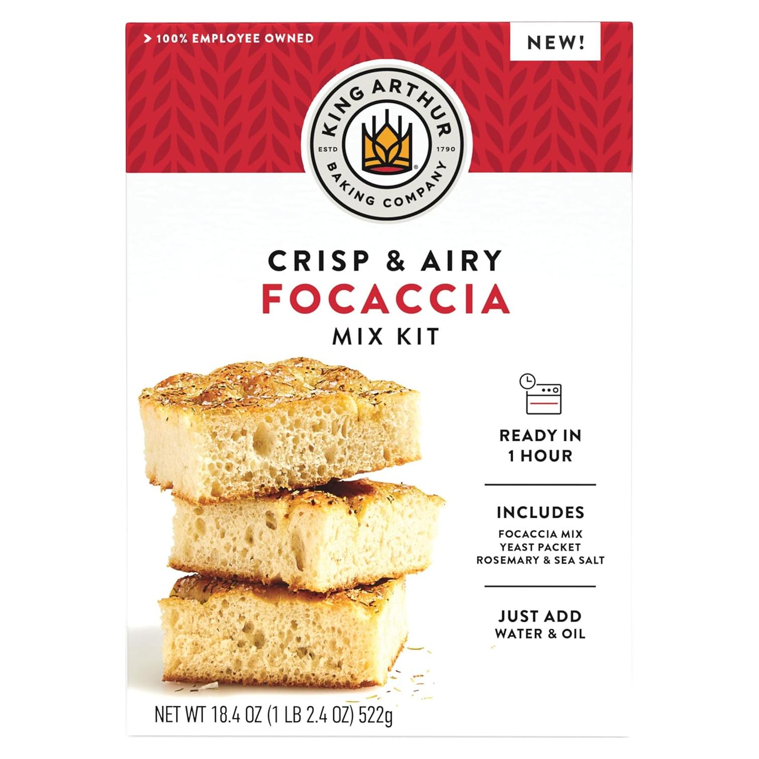 Kit de Mezcla de Focaccia King Arthur 18.4 oz - Listo en 1 hora