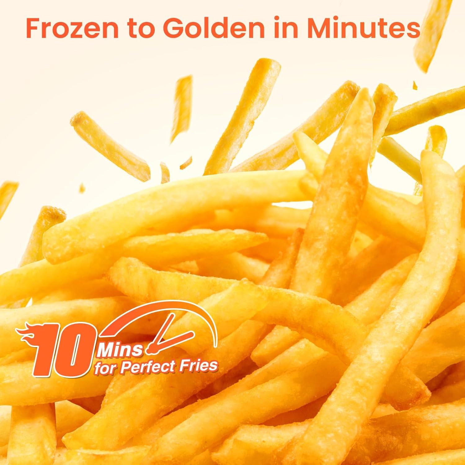 Freidora de Aire Compacta Topzee 2.1L Roja, 4 en 1, 1000W