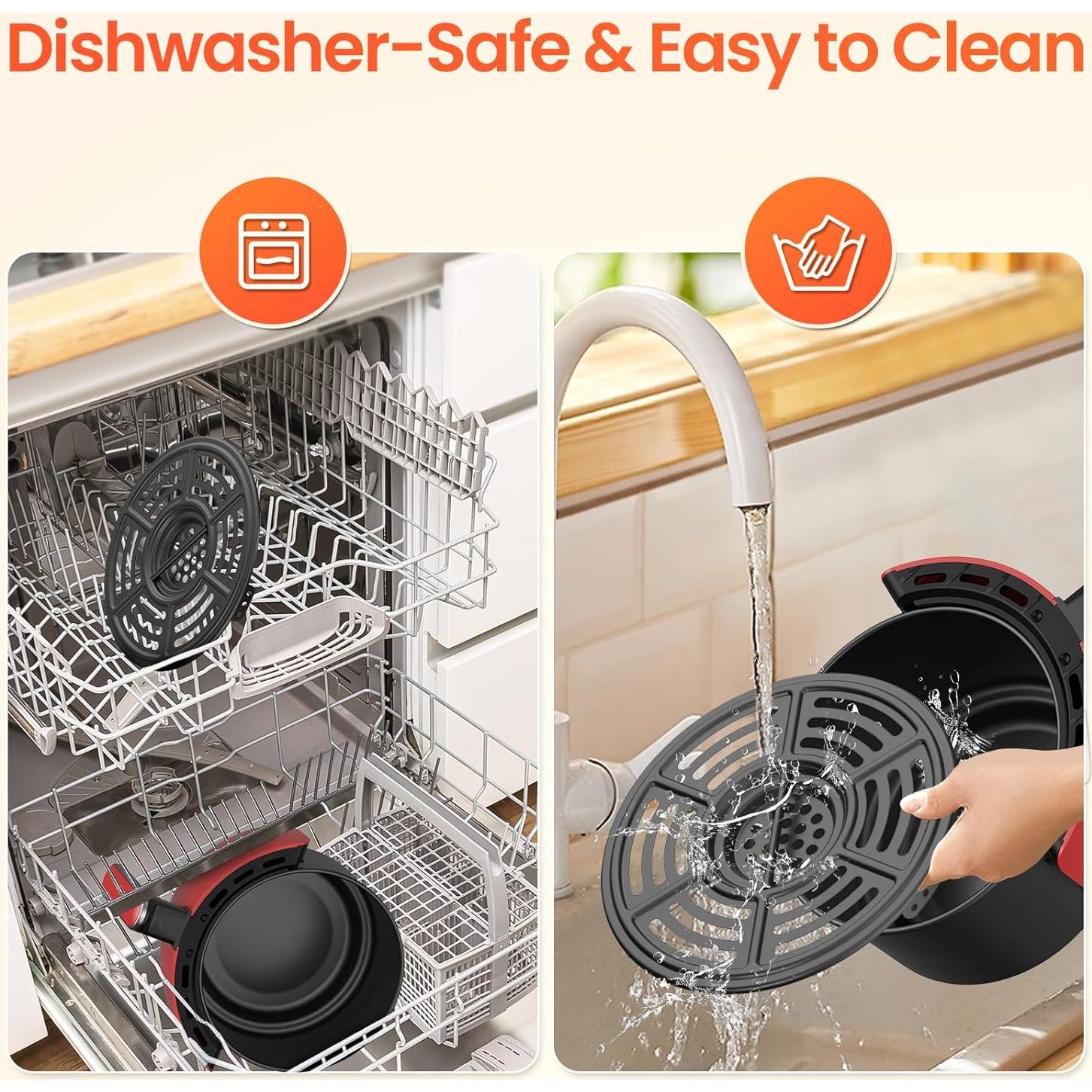 Freidora de Aire Compacta Topzee 2.1L Roja, 4 en 1, 1000W