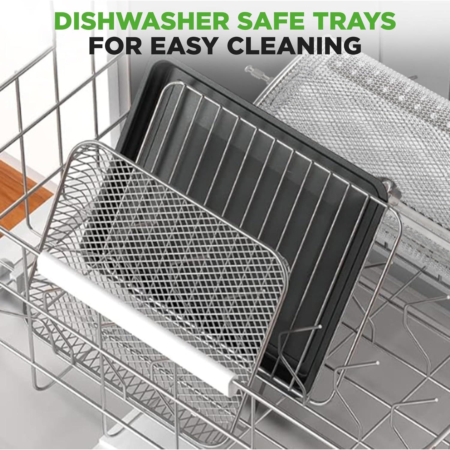 Horno de Aire Eléctrico NutriChef 26L 1700W con 10 Presets