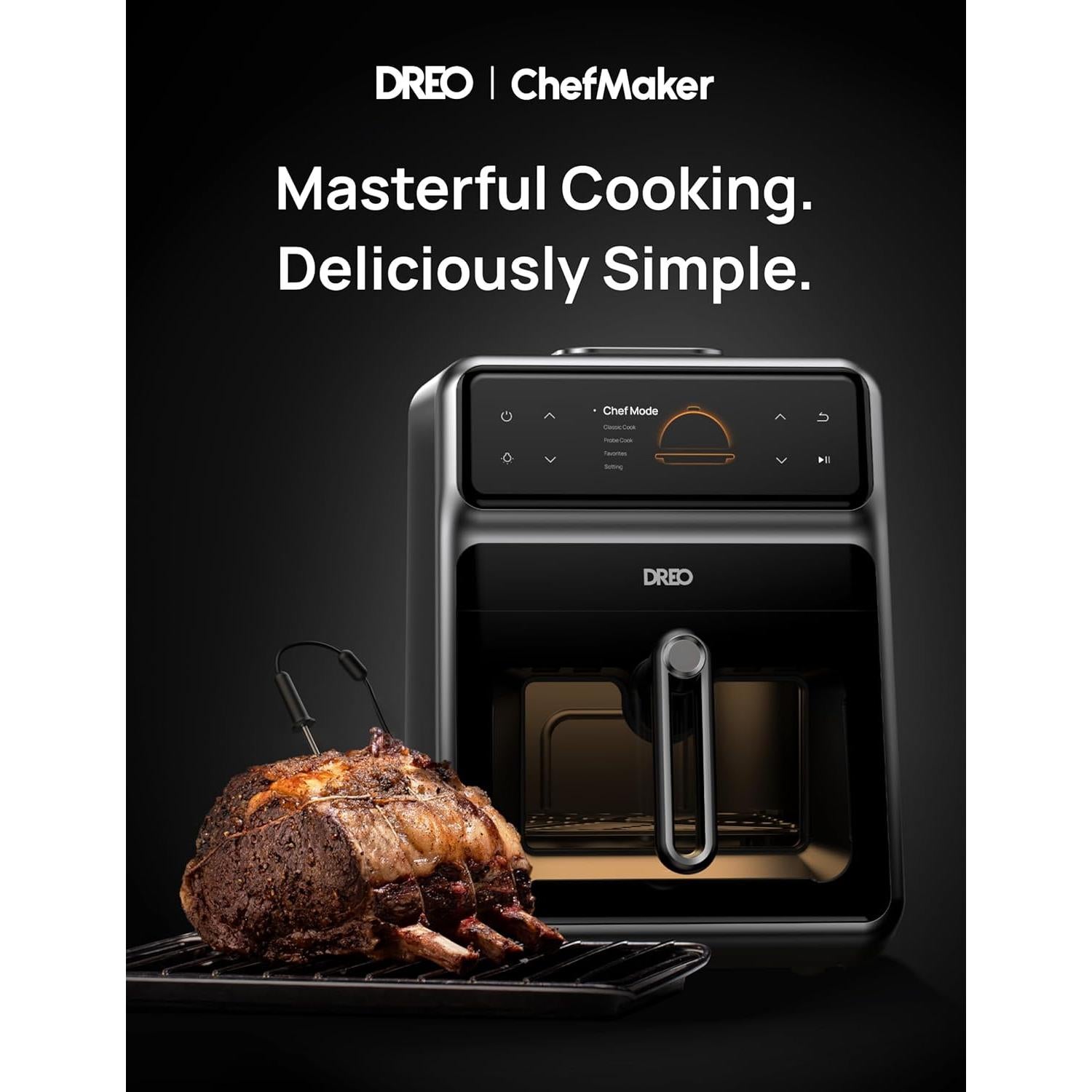 Freidora de aire Dreo ChefMaker 6 QT, Cocción inteligente