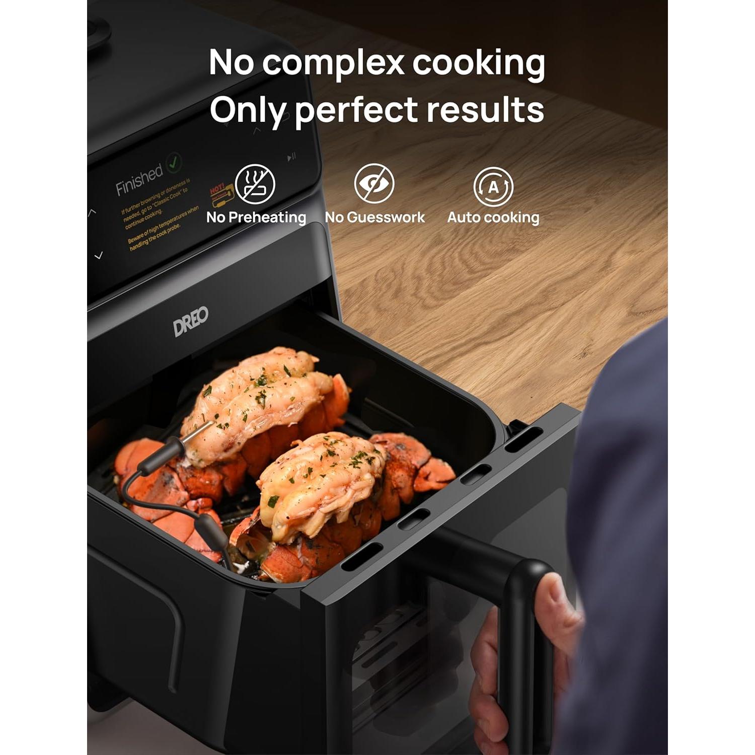 Freidora de aire Dreo ChefMaker 6 QT, Cocción inteligente