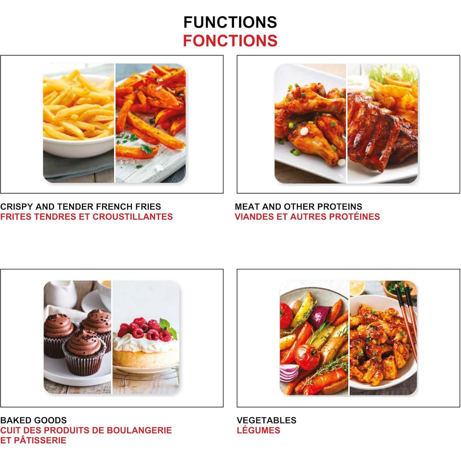 Freidora de Aire Digital Starfrit 3.5L 1400W Pantalla Táctil LED