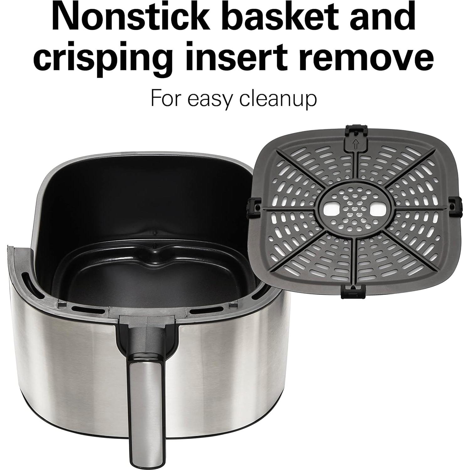 Freidor de aire digital Hamilton Beach 5.8L 1700W negro