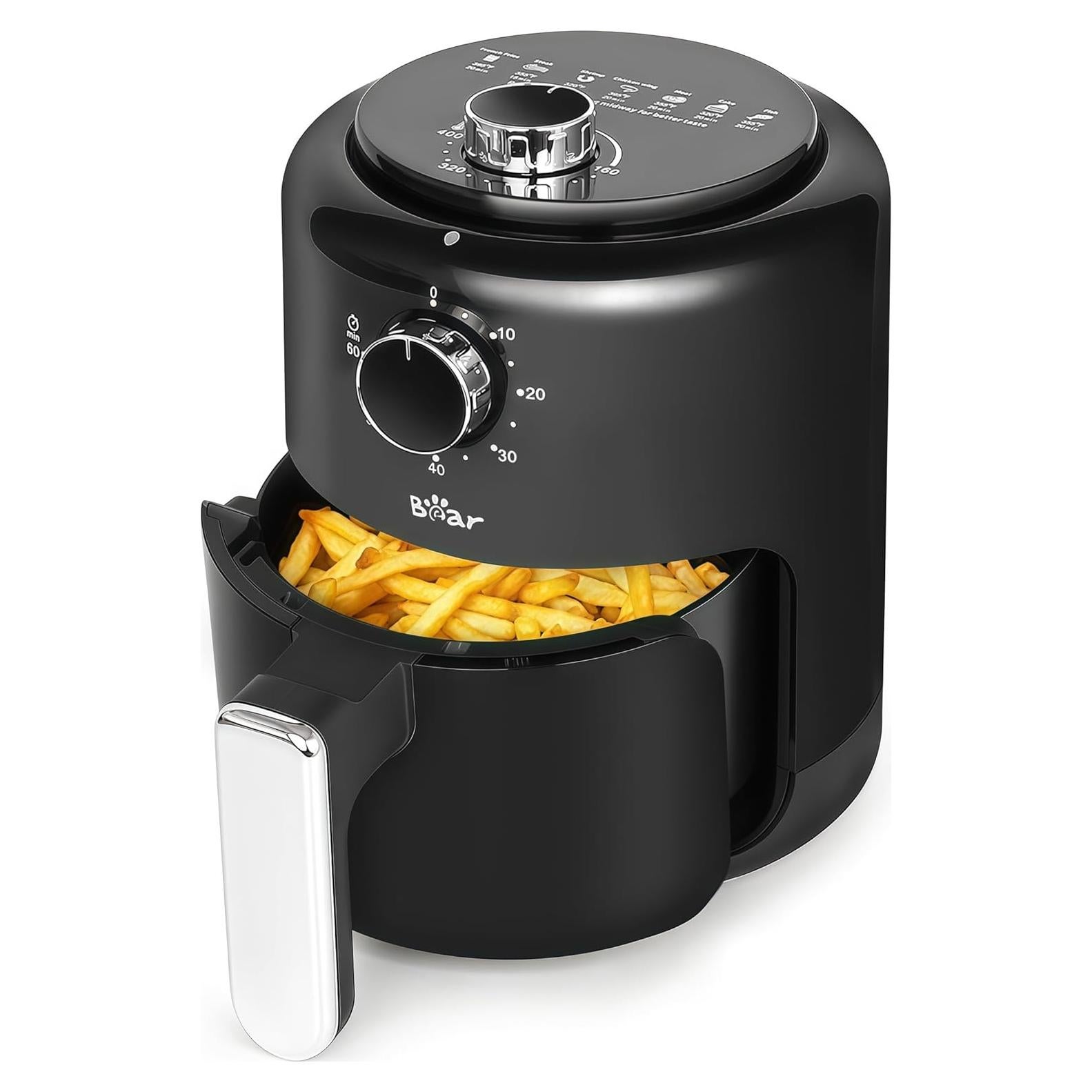 Freidora de Aire Bear 2.1 QT Compacta con Control de Temperatura