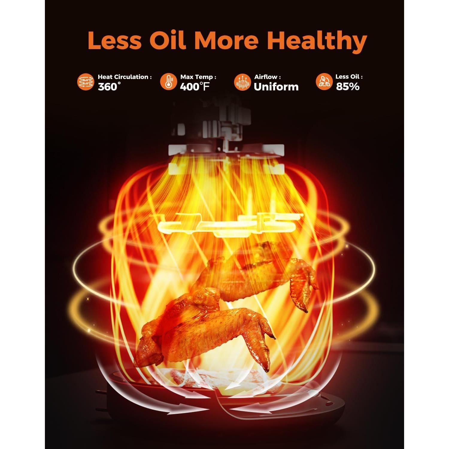 Freidora de Aire Bear 2.1 QT Compacta con Control de Temperatura