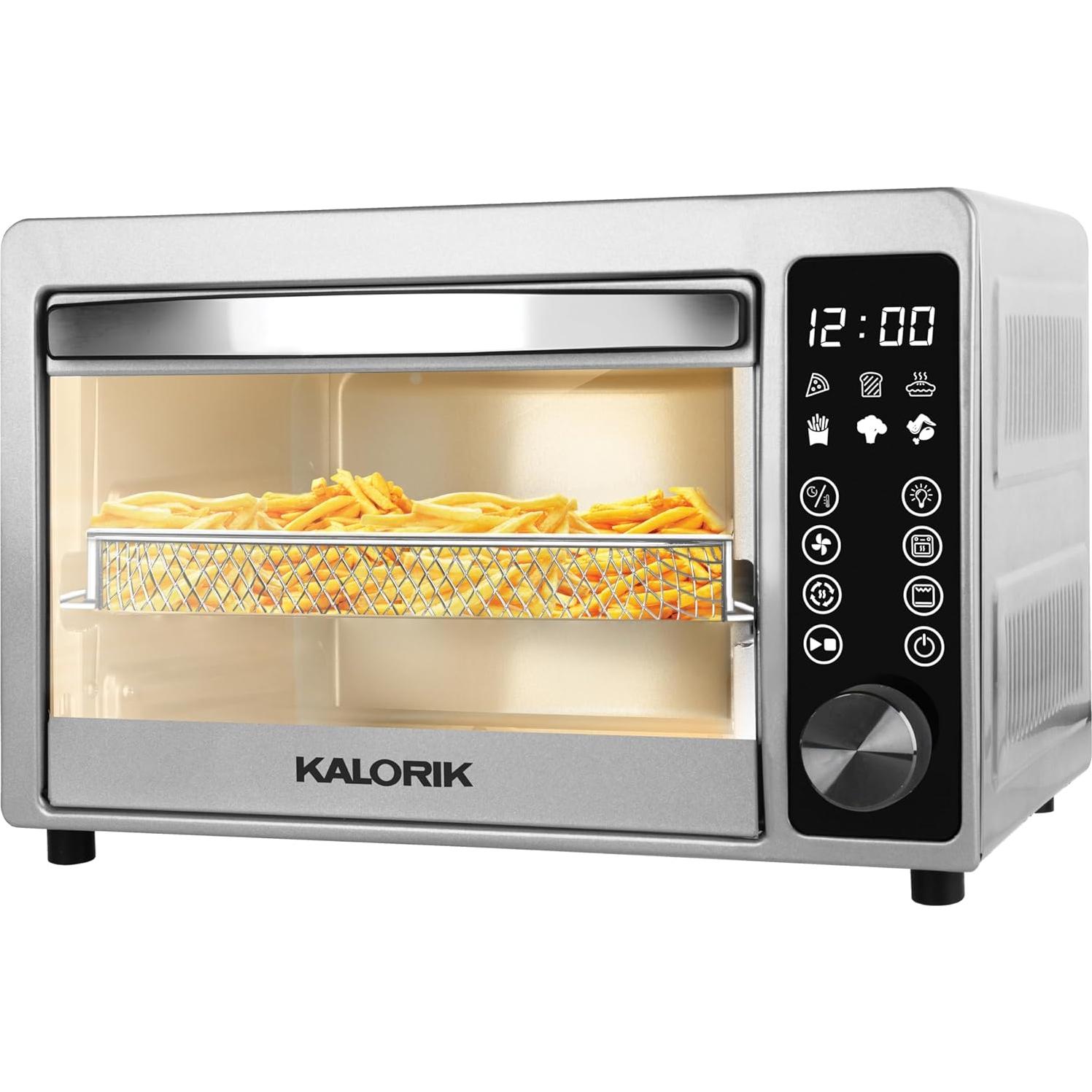 Kalorik 22 Quart Digital Air Fryer Toaster Oven, Stainless Steel (AFO 52352 SS)
