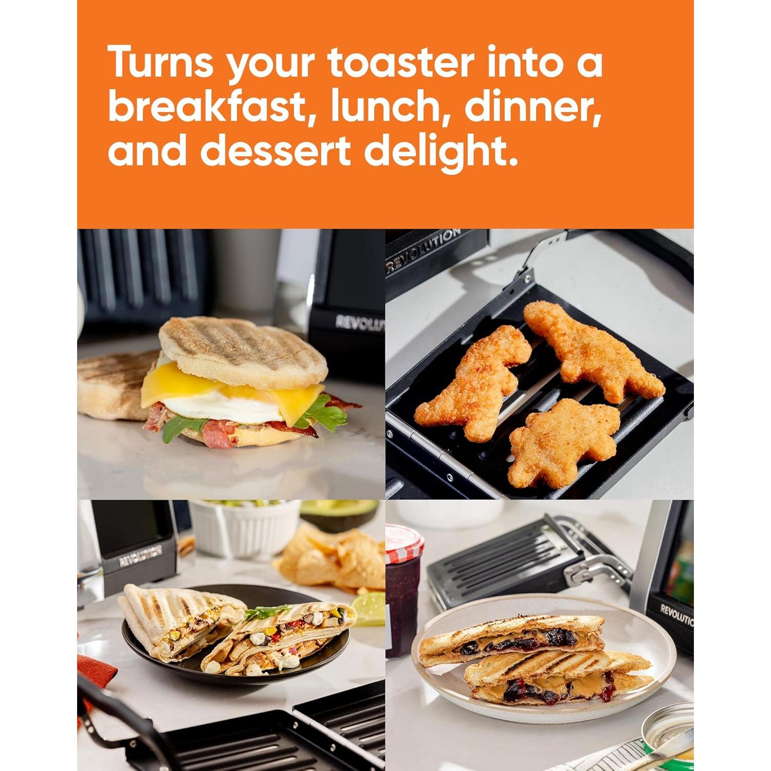 Prensa Sandwich Revolution para Tostador 1500W Negra