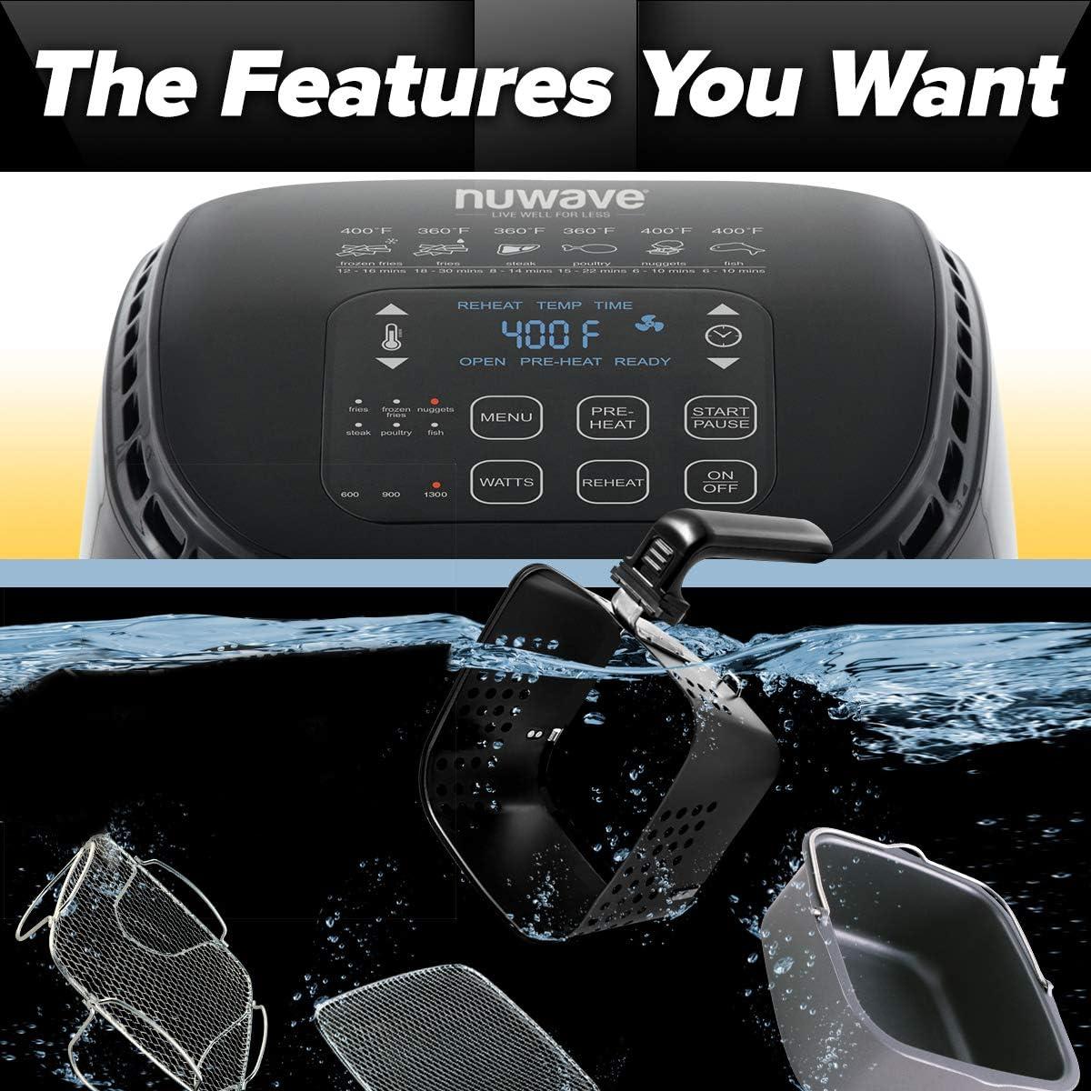 Freidora de Aire Digital Nuwave Brio 2.84L 1600W Táctil