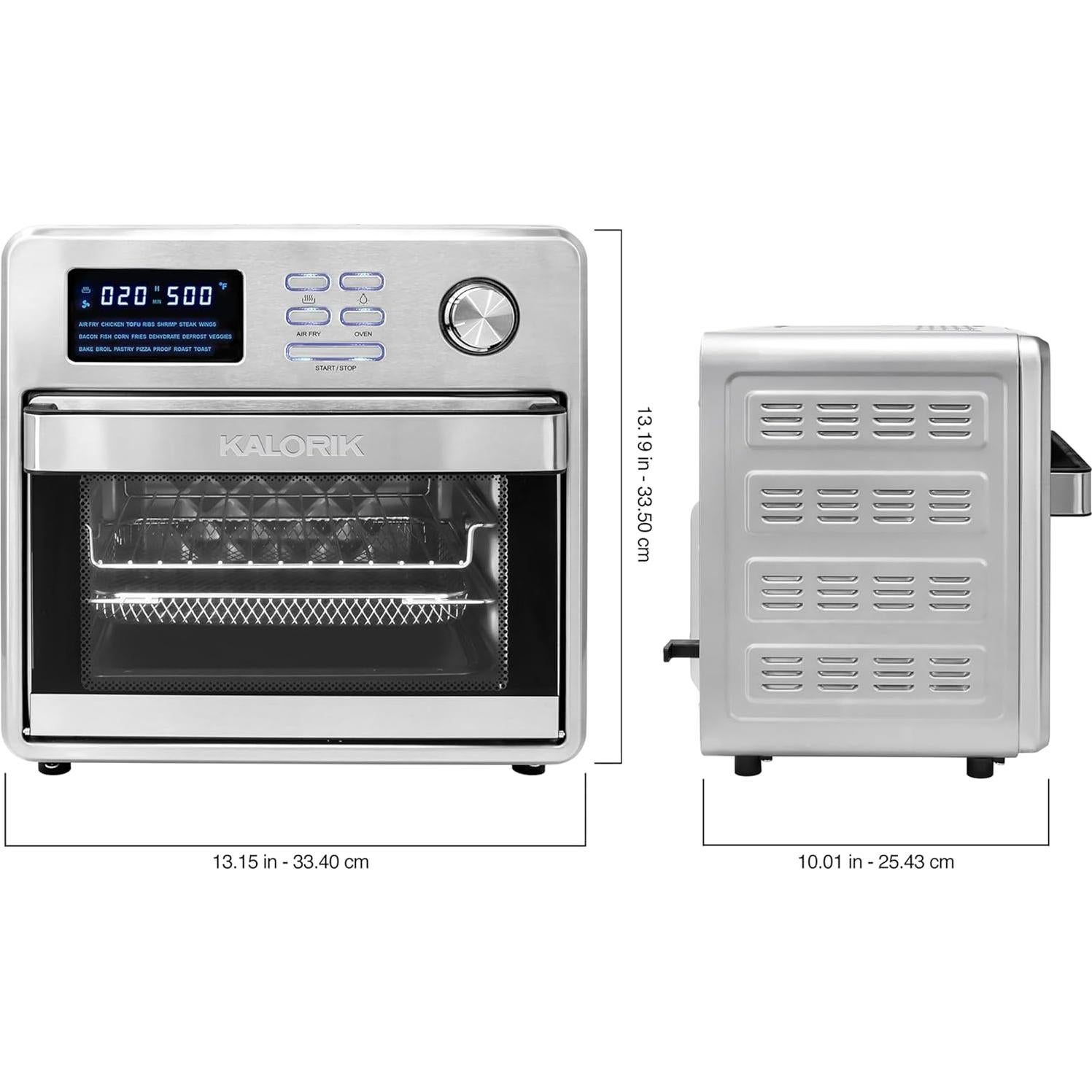 Horno de Aire Digital Kalorik MAXX 16 Cuartos Acero Inoxidable