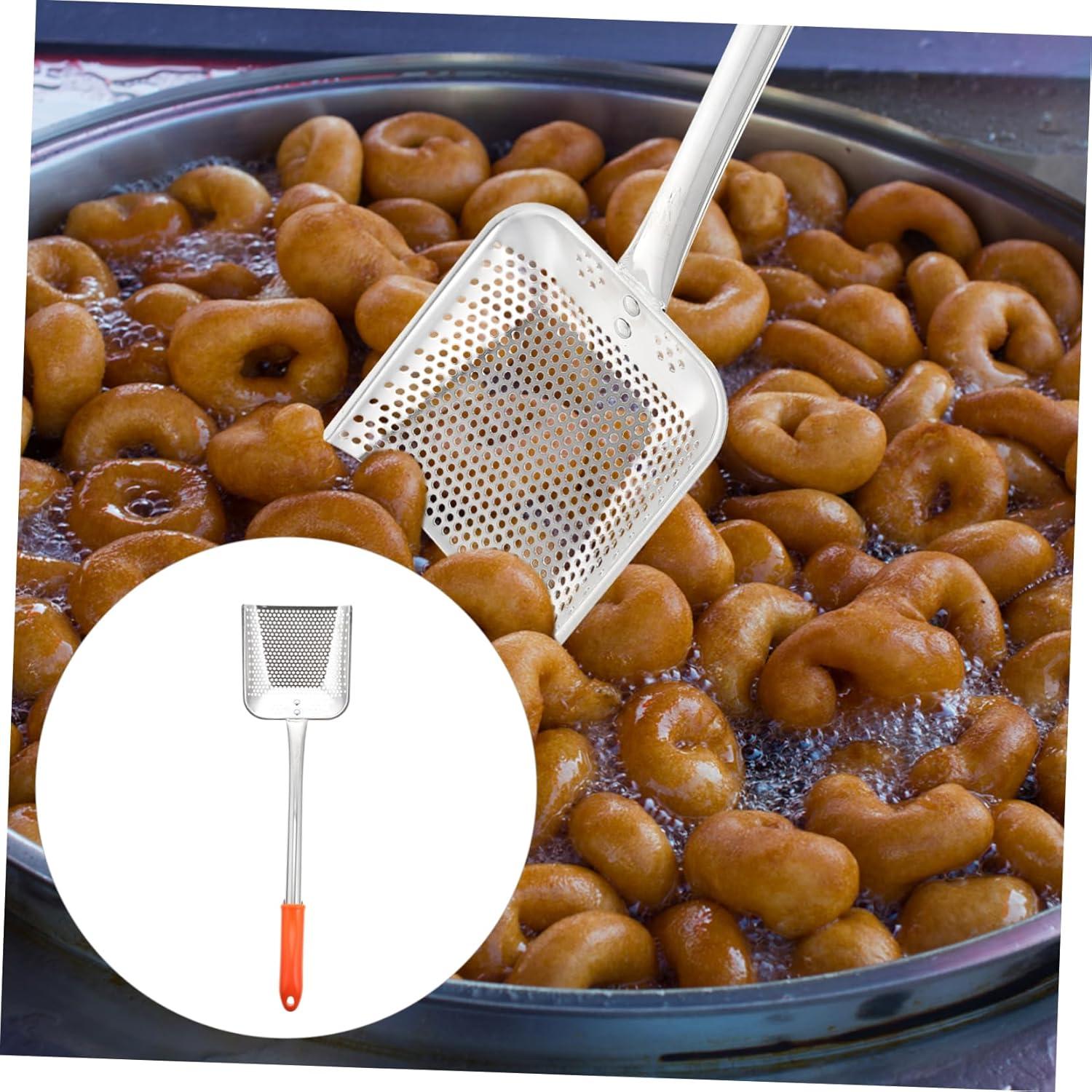 Cernidor de Acero Inoxidable Amosfun 49.5x2.5cm con Mango