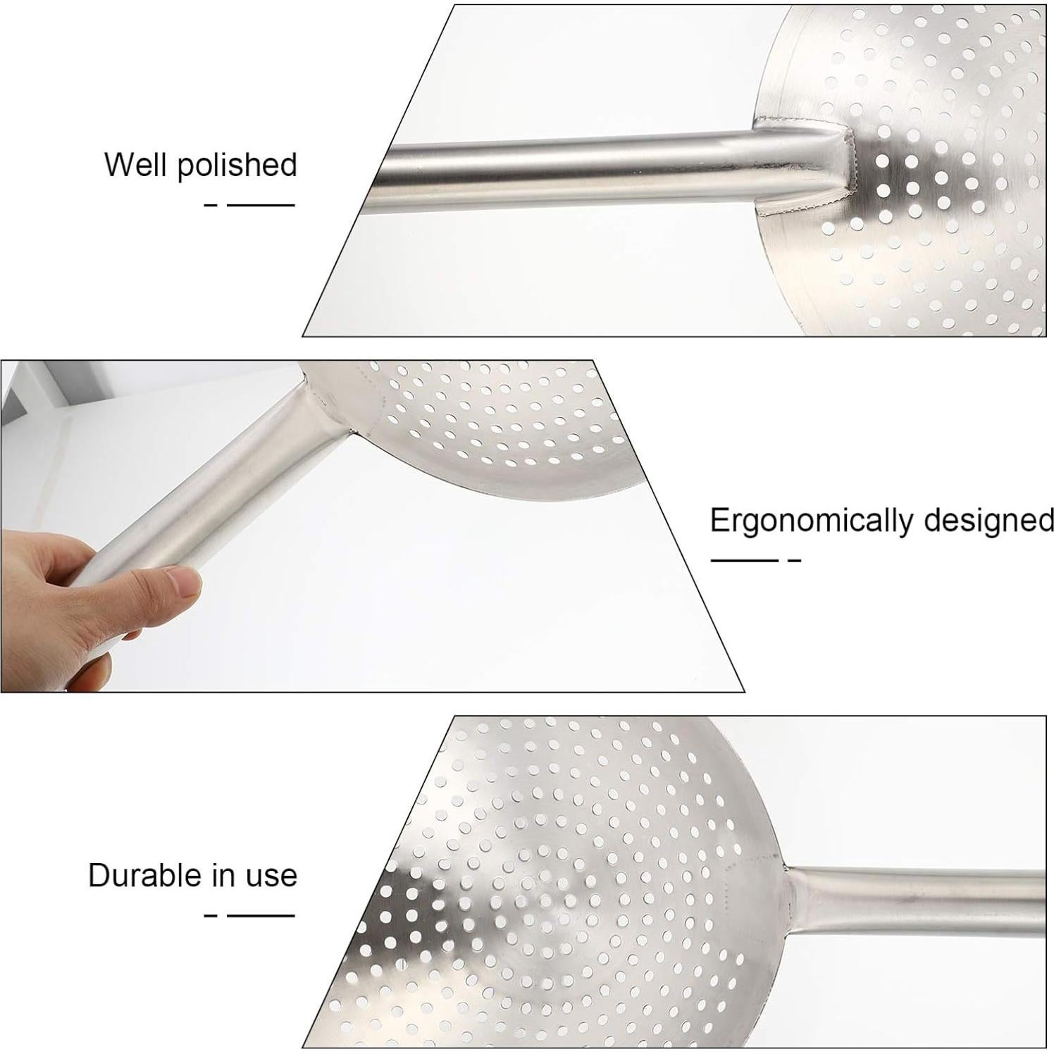 Cucharón Colador de Fideos Yardwe Acero Inoxidable 28 cm