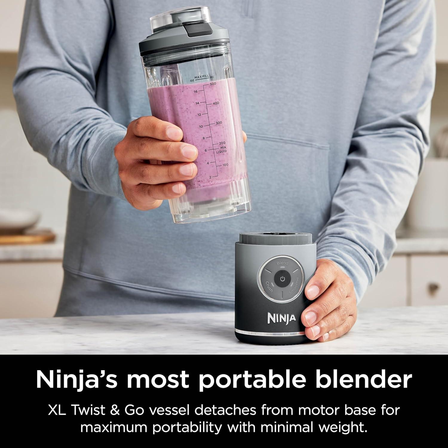 Licuadora Ninja Blast Max Portátil 22 oz Sin Cable Gris